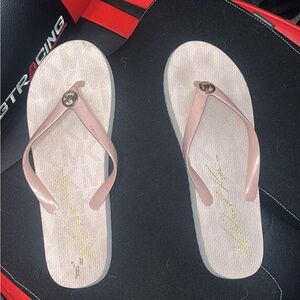 Michael Kors Pink and Cream Sandals